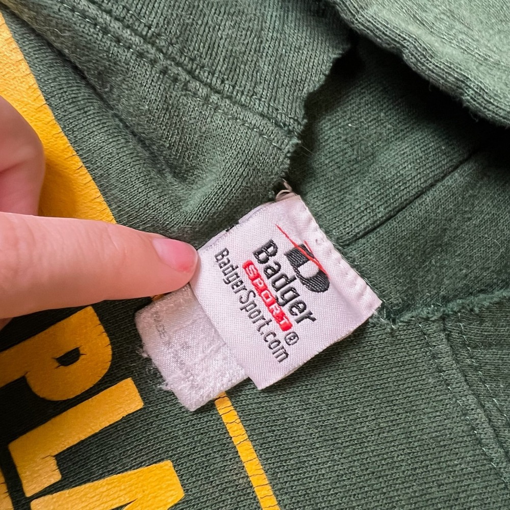 Badger Sport Hoodie Mens Small Green Plainfield Central Track and Field Pullover - Picture 3 of 7